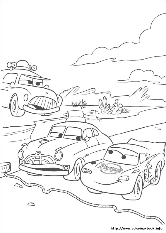 Plansa de colorat cu Cars pixar 218 133